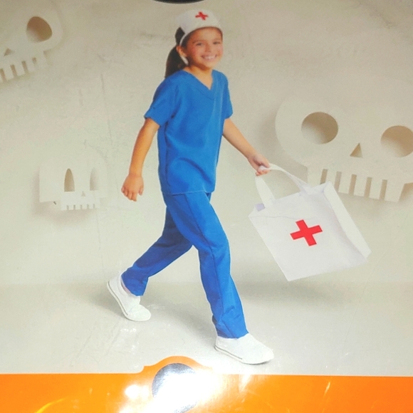 SMALL Hyde And Eek Medical Nurse Scrubs Uniform Halloween Child Costume - Picture 5 of 10